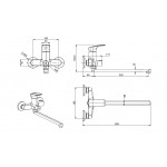 Смеситель Aquatek Вега AQ1042BGM, оружейная сталь