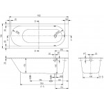 Акриловая ванна Villeroy & Boch Oberon UBQ177OBE2V-01 170x70 см, встраиваемая, цвет альпийский белый, на ножках Акриловая ванна Villeroy & Boch Oberon UBQ177OBE2V-01 170x70 см, встраиваемая, цвет альпийский белый, на ножках