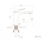 Смеситель для раковины Knotlor VIGOR черный матовый KN-70/BL