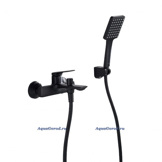 Смеситель для ванны с душем Knotlor VIGOR черный матовый KN-71/BL