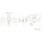 Смеситель для ванны с душем Knotlor STABLE белый KN-22/WY