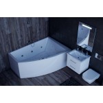 Акриловая ванна Aquatek Оракул 180x125 асимметричная правая с каркасом и экраном ORK180-0000009