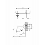 Смеситель для ванны с душем Splenka каскадный излив хром S31.30