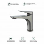 Смеситель для раковины Splenka графит S54.10.09 Смеситель для раковины Splenka графит S54.10.09
