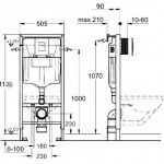 Инсталляция Baniera Спарта для подвесного унитаза 1070х505х90 мм, B15001