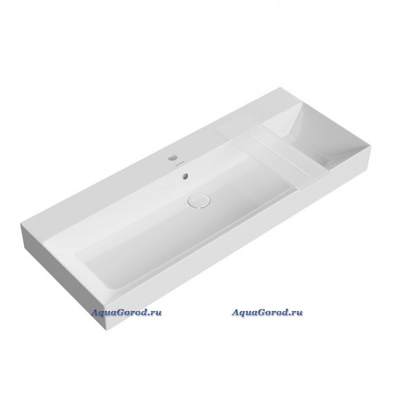 Раковина Kerama Marazzi Grande/Гранде мебельная подвесная 120 белая глянцевая GR.wb.120