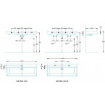 Раковина Kerama Marazzi Grande/Гранде мебельная подвесная 120 белая глянцевая GR.wb.120
