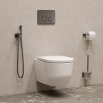 Смеситель с гигиеническим душем IDDIS Axes встраиваемый матовый графит 005GMR0i08