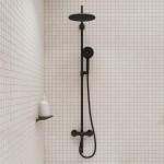 Душевая система IDDIS Aiger с тропическим душем и изливом черный матовый AIGBL3Fi06