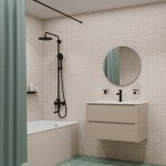 Душевая система IDDIS Aiger с тропическим душем и изливом черный матовый AIGBL3Fi06