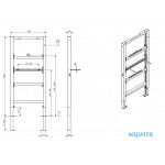 Инсталляция для писсуара AQUATEK крепление к полу и стене с регулировкой по высоте INSU-0000001