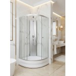 Душевая кабина River NARA ECO Б/К 80/24 раздвижная прозрачное стекло матовый хром 167354