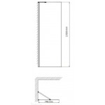 Душевая перегородка Wasserkraft Аллер (Aller) 80 см 10H06-RP80