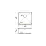 Мойка кухонная Omoikiri Taki 49-U/IF-LG 49x44 интегрированная встраиваемая сверху/снизу светлое золото 4973523