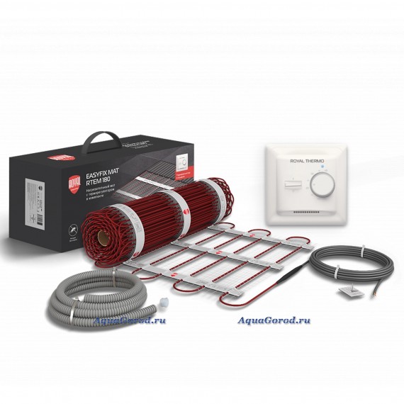 Комплект теплого пола Royal Thermo EasyFix Mat RTEM 2-180-2,5 с терморегулятором Basic НС-1599100