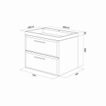 Тумба с раковиной IDDIS Slide X подвесная 60 белый SLX60W0i95K