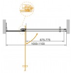 Душевая дверь в нишу Cezares Slider B 1 100х110 серое стекло профиль оружейная сталь SLIDER-B-1-100/110-GRIGIO-GM Душевая дверь в нишу Cezares Slider B 1 100х110 серое стекло профиль оружейная сталь SLIDER-B-1-100/110-GRIGIO-GM