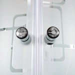 Душевая кабина DTO 110х80, LED закрытая с крышей хром стекло матовое с узором EM1511LLED