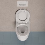 Унитаз подвесной IDDIS Слайд (Slide) безободковый с сиденьем микролифт SLIRDSEi25