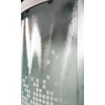 Душевая кабина AvaCan 100x100 раздвижная высокий поддон стекло текстурное с рисунком L910EL