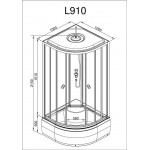 Душевая кабина AvaCan 100x100 раздвижная высокий поддон стекло текстурное с рисунком L910EL