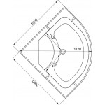 Душевая кабина AvaCan 100x100 раздвижная высокий поддон стекло текстурное с рисунком L910EL