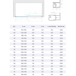 Душевая дверь в нишу Vegas-Glass Novo 105 раздвижная прозрачное стекло профиль золото ZP NOVO h2000 105 03 01