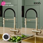 Смеситель для кухни IDDIS Эйс (Ace) с фильтром и гибким изливом матовое золото ACEMGFFi05 Смеситель для кухни IDDIS Эйс (Ace) с фильтром и гибким изливом матовое золото ACEMGFFi05