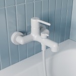 Смеситель для ванны IDDIS Эйгер (Aiger) белый матовый AIGWT00i02WA