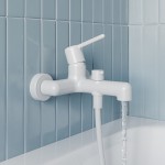 Смеситель для ванны IDDIS Эйгер (Aiger) белый матовый AIGWT00i02WA
