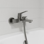 Смеситель для ванны с душем IDDIS Паркер (Parker) матовый графит PARGM00i02WA