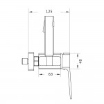 Гигиенический душ Rose R1505F-1, белый, хром