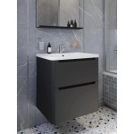 Тумба с раковиной STWORKI Монтре 60 антрацит раковина Madera Adel Мон.01.60/P/ANT/4627173210225 Тумба с раковиной STWORKI Монтре 60 антрацит раковина Madera Adel Мон.01.60/P/ANT/4627173210225