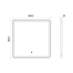 Зеркало Comforty Ситара-80 квадратное LED подсветка бесконтактный сенсор антизапотевание черное 00-00014175CF Зеркало Comforty Ситара-80 квадратное LED подсветка бесконтактный сенсор антизапотевание черное 00-00014175CF