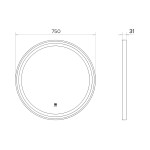 Зеркало Comforty Лея-75 круглое LED подсветка бесконтактный сенсор антизапотевание черное 00-00014184CF Зеркало Comforty Лея-75 круглое LED подсветка бесконтактный сенсор антизапотевание черное 00-00014184CF