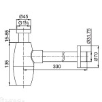 Сифон для раковины AZARIO 32 мм бутылочный белый AZ-115-WHI Сифон для раковины AZARIO 32 мм бутылочный белый AZ-115-WHI
