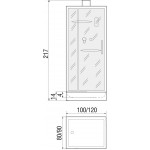 Душевая кабина River Tana 120/90 с крышей прозрачное стекло белый профиль 002697 Душевая кабина River Tana 120/90 с крышей прозрачное стекло белый профиль 002697