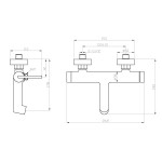 Смеситель Belbagno ACQUA ACQUA-VASM-CRM для ванны с душем, хром