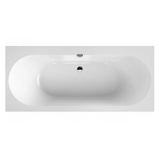 Акриловая ванна Villeroy & Boch Oberon 2.0 UBQ180OBR2DV-01 180x80 см, встраиваемая, цвет альпийский белый, на ножках, со сливом-переливом