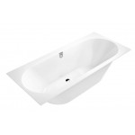 Акриловая ванна Villeroy & Boch Oberon 2.0 UBQ180OBR2DV-01 180x80 см, встраиваемая, цвет альпийский белый, на ножках, со сливом-переливом
