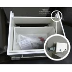 Тумба с раковиной 1MarKa Соната 75х48 с 2 ящиками белый глянец У51041/У22677