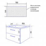 Тумба с раковиной Azario Ника 80 подвесная с раковиной Монте 80 белый глянец CS00080145 Тумба с раковиной Azario Ника 80 подвесная с раковиной Монте 80 белый глянец CS00080145