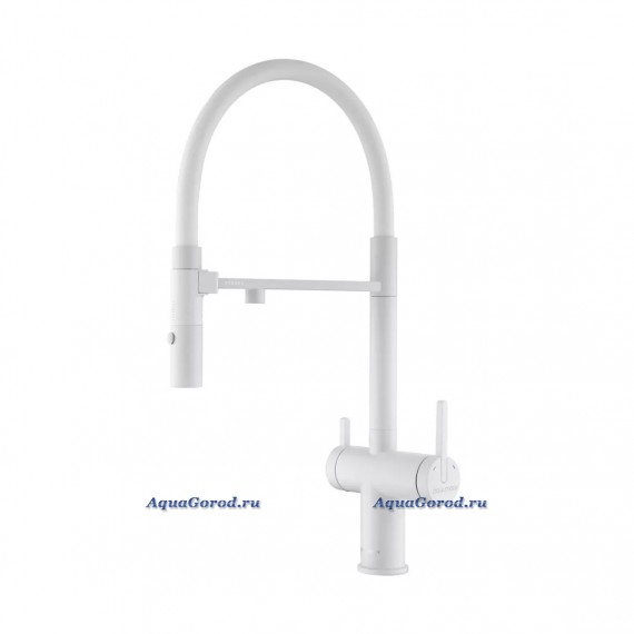 Смеситель Paulmark GRAVITY под фильтр с гибким изливом белый матовый Gr213888-WH