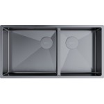 Мойка для кухни Omoikiri Taki 85-2-LB-U/IF Side с 2 чашами нержавеющая сталь 4997037 Мойка для кухни Omoikiri Taki 85-2-LB-U/IF Side с 2 чашами нержавеющая сталь 4997037