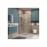 Душевой уголок BelBagno Soft Close профиль оружейная сталь SOFT_CLOSE-1-AH-1-120/100-C-GM