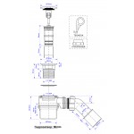 Сифон бутылочный для поддонов McAlpine с выпуском D70мм, выход 40/50мм, черный матовый MRB15-MBL Сифон бутылочный для поддонов McAlpine с выпуском D70мм, выход 40/50мм, черный матовый MRB15-MBL