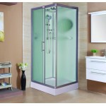 Душевая кабина Esbano CKR 100х80 раздвижная с крышей матовое стекло профиль хром ESKB108CKR