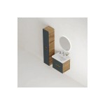 Тумба с раковиной Onika Айленд 50 подвесная графит / дуб крафт золотой 105041/4630055557578