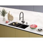 Мойка кухонная Omoikiri Taki 85-2-LB-U/IF Side GB из нержавеющей стали графит 4997039