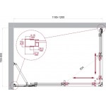 Душевой уголок BelBagno Luce 120х80 AH-21-120/80-C-Cr раздвижной прозрачное стекло профиль хром DU-697523